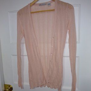 Cotton by Autumn Cashmere blush cardigan sz small